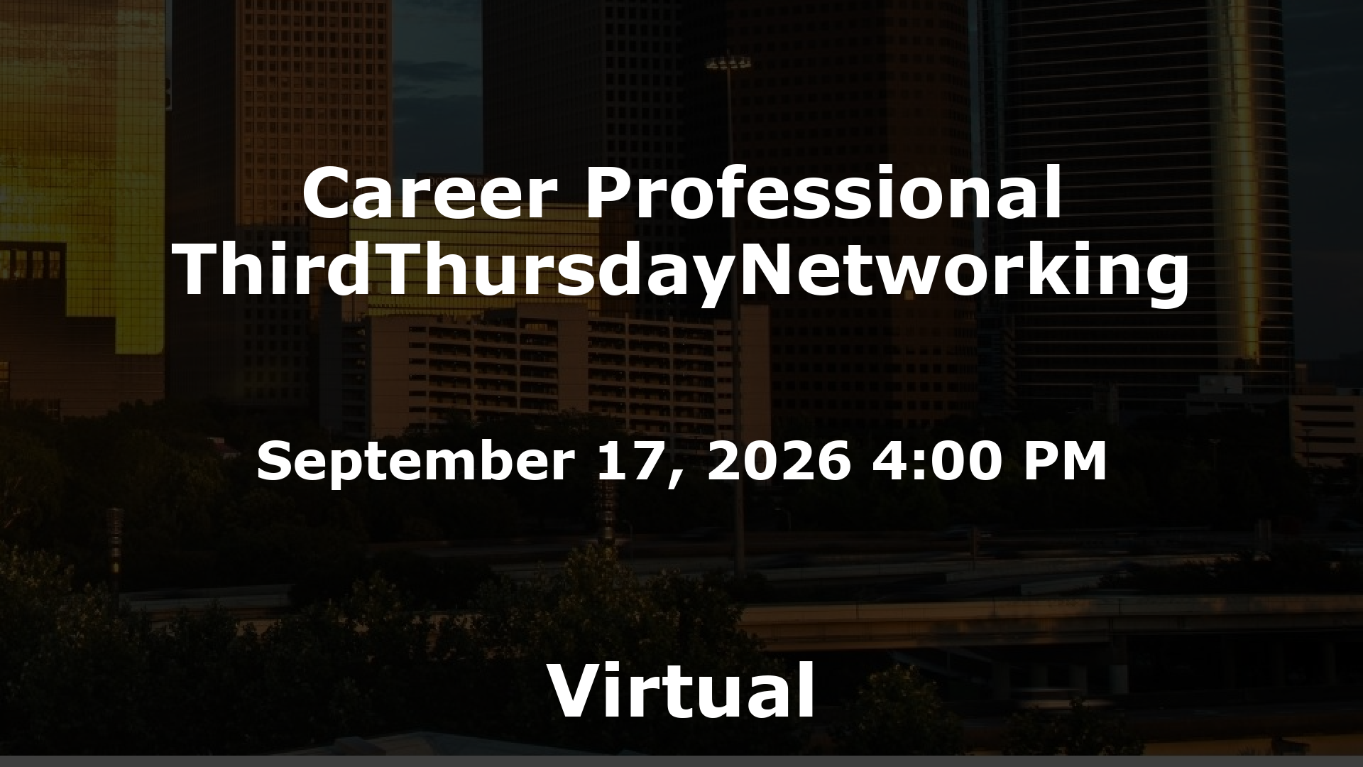 Career Professional ThirdThursdayNetworking  event image